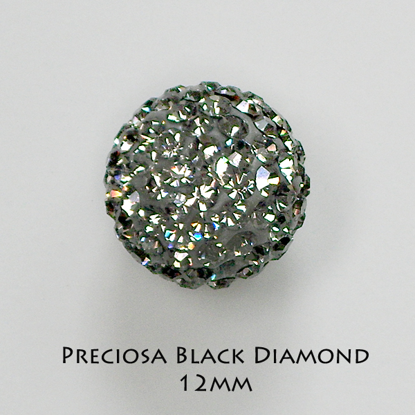 12mm Preciosa Crystal Pave Beads - Click Image to Close
