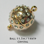 Ball 11.5mm Magnetic Clasps with Preciosa Crystal
