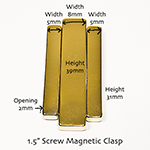 1.5" Flat Screw Magnetic Clasps