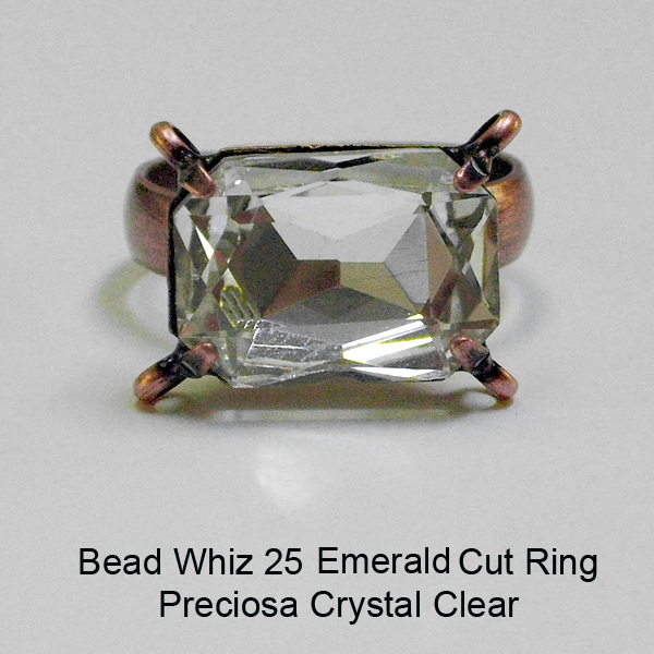 BW25 Glass Emerald Cut Ring - Click Image to Close