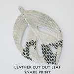 Leather Cut Out Leaf_Snake Print