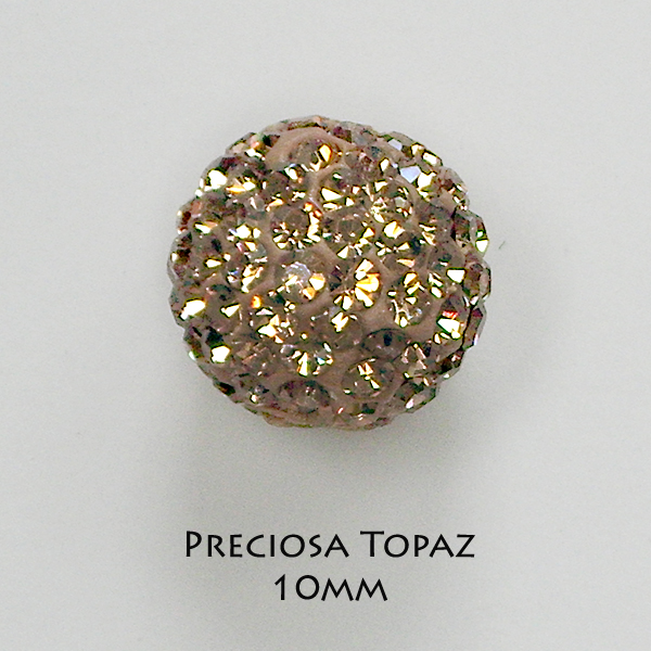 10mm Preciosa Crystal Pave Beads - Click Image to Close