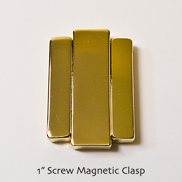 1" Flat Screw Magnetic Clasps - Click Image to Close