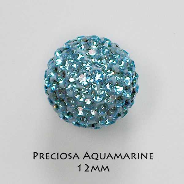 12mm Preciosa Crystal Pave Beads - Click Image to Close