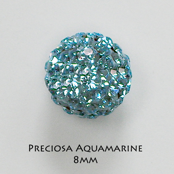 8mm Preciosa Crystal Pave Beads - Click Image to Close