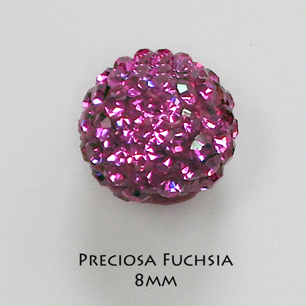 8mm Preciosa Crystal Pave Beads - Click Image to Close