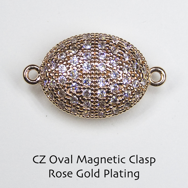 CZ Oval Magnetic Clasps - Click Image to Close