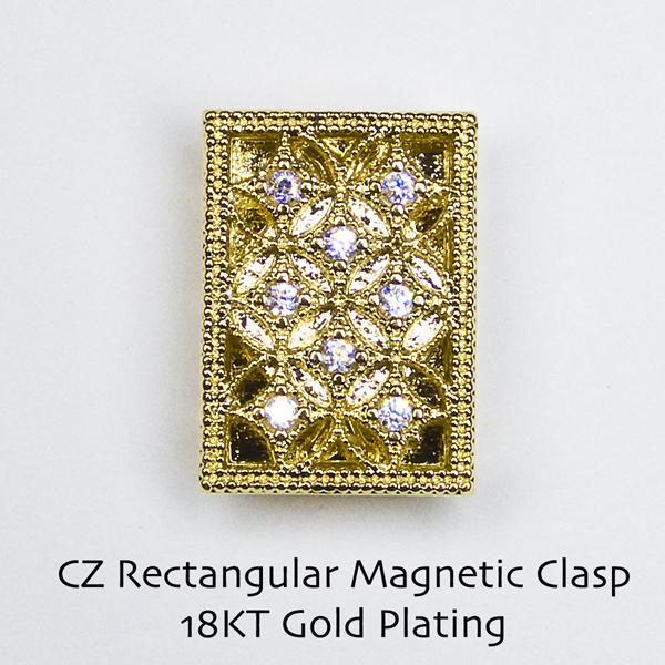 Filigree CZ Magnetic Clasps - Click Image to Close
