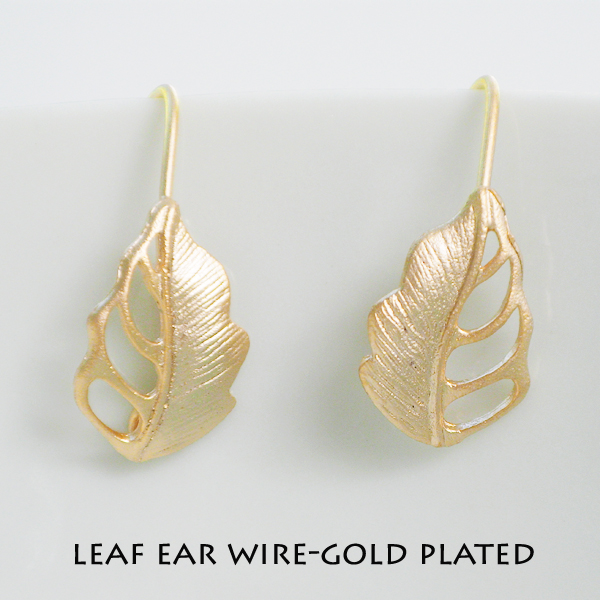 Leaf ear wire - Click Image to Close