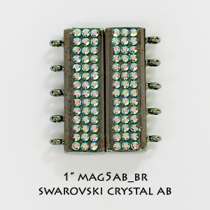 1" MagFlat_Swarovski Crystals - Click Image to Close