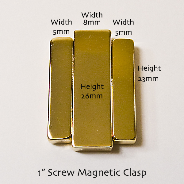 1" Flat Screw Magnetic Clasps - Click Image to Close
