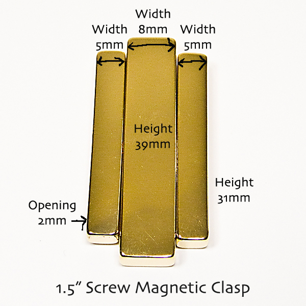 1.5" Flat Screw Magnetic Clasps - Click Image to Close