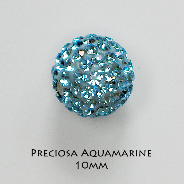 10mm Preciosa Crystal Pave Beads