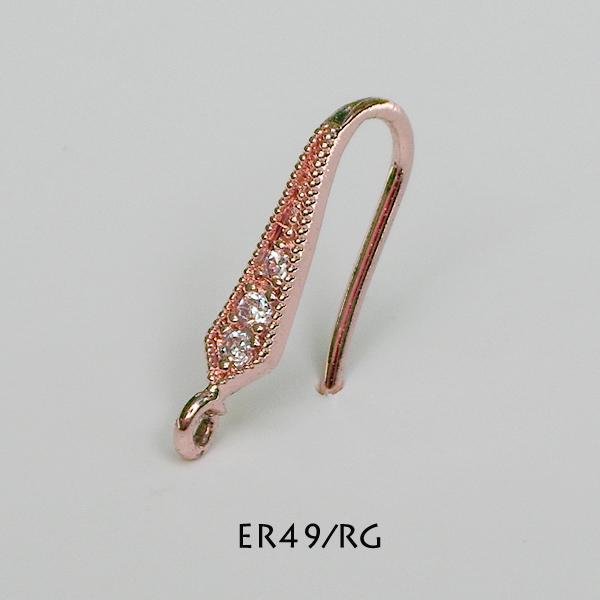 Brass ER49_Rose Gold Plated - Click Image to Close