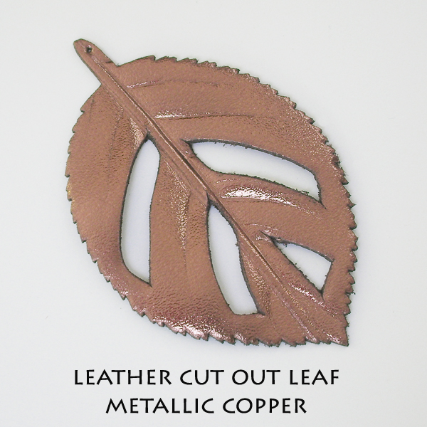 Leather Cut Out Leaf_Metallic Copper - Click Image to Close