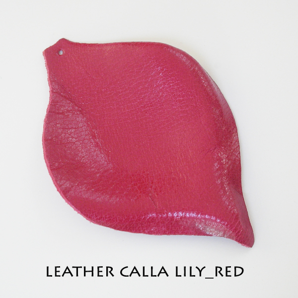 Leather Calla Lily_Red - Click Image to Close