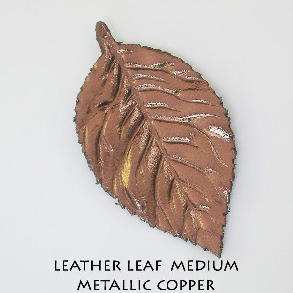 Leather Leaf_Medium_Metallic Copper - Click Image to Close
