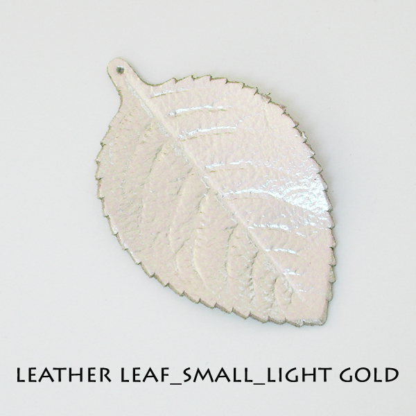 Leather Leaf_Small_Light Gold - Click Image to Close