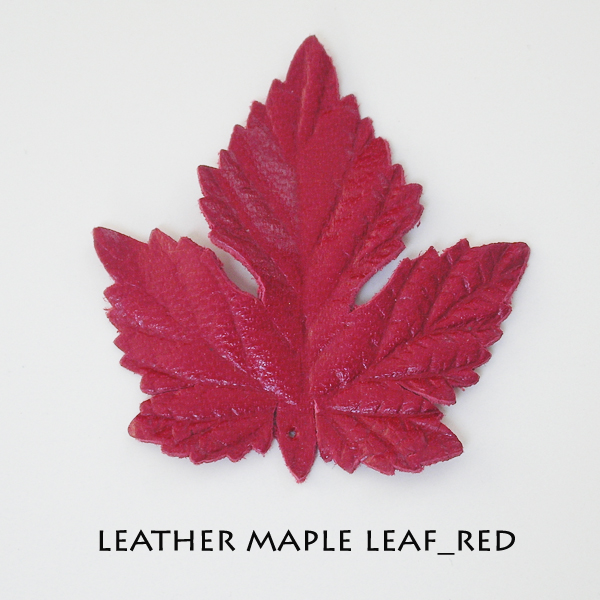 Leather Maple Leaf_Red - Click Image to Close