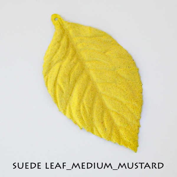 Suede Leaf_Medium_Mustard - Click Image to Close