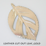 Leather Cut Out Leaf_Gold