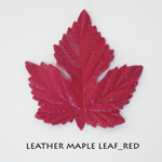 Leather Maple Leaf_Red